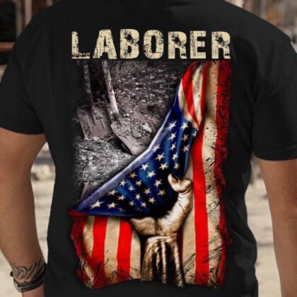 Laborer American Flag Apparel - Patriotic Laborer